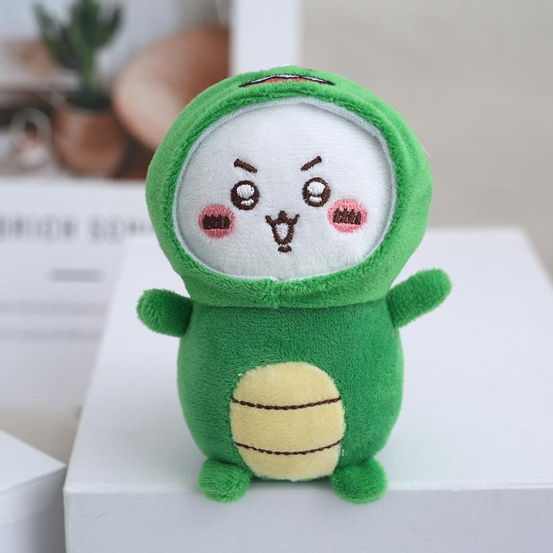 Japanese Dinosaur Charming Plush Keychain Unique Cartoon Style With Cozy Fabric Velvety