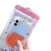 Waterproof Phone Pouch Cartoon Cute Sensitive Touch Transparent Phone Pouch with Lanyard for Drifting Swimming Diving