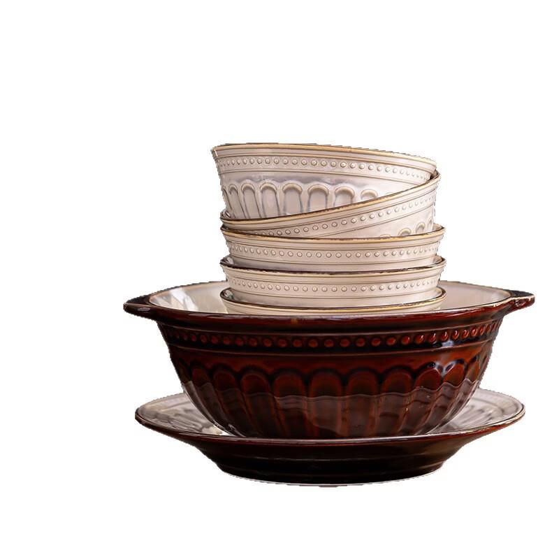 Ru Han Vintage Ceramic 8-Inch Shallow Plate