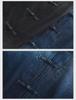 Unisex Retro Gradient Denim Shirt with Frog Button - Short Five-Sleeve Summer Style