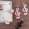 Music Note Keychain For Keys Bags Backpacks Acrylic Alloy Design Lightweight Portable Gift For Musicians Music Lovers