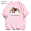 A Tired Working Cat Pattern Men TShirt Casual Oversize T Shirts Hip Hop Cotton Streetwear Summer AllMatch Soft Short Sleeve