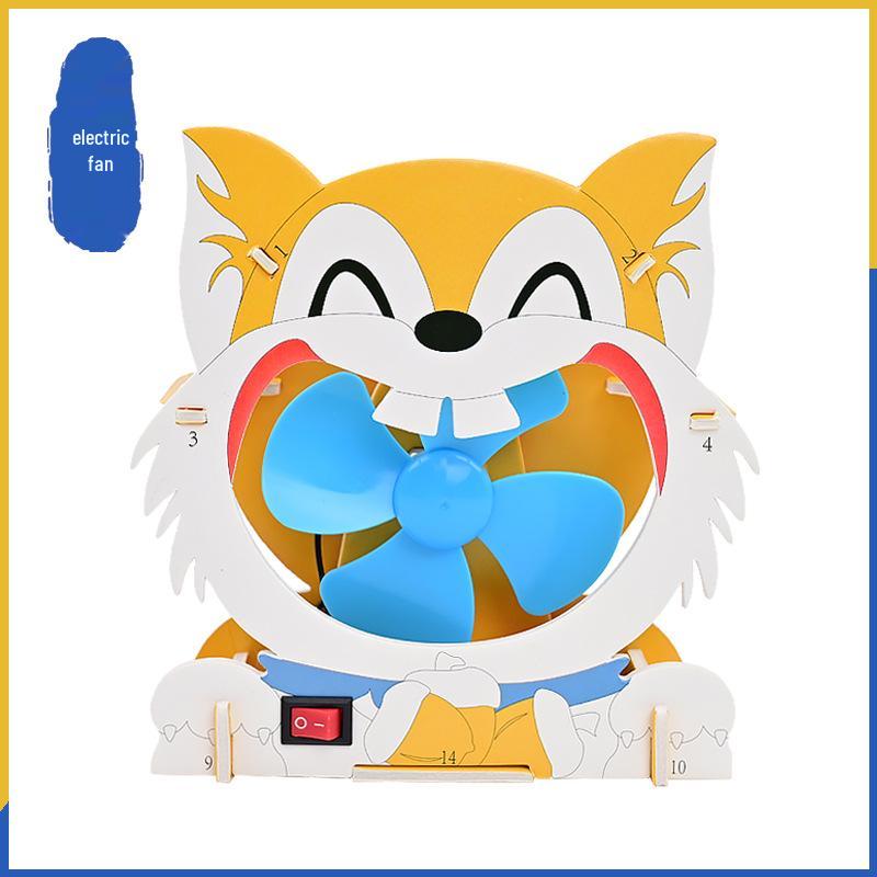 KT Board Educational Tech Cartoon Fan Kit for Primary School Science Projects