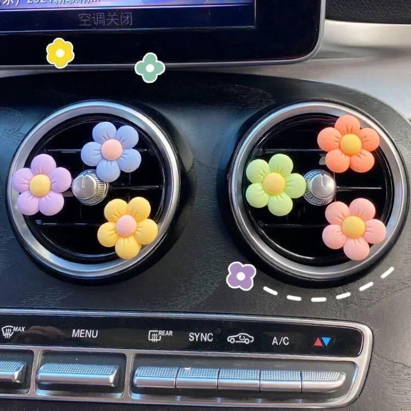 1PCS Car Air Vent Decorations Personalize Cute Cartoon Flower Your Car Interior Add a Touch of Goddess Flora Decor Accessories