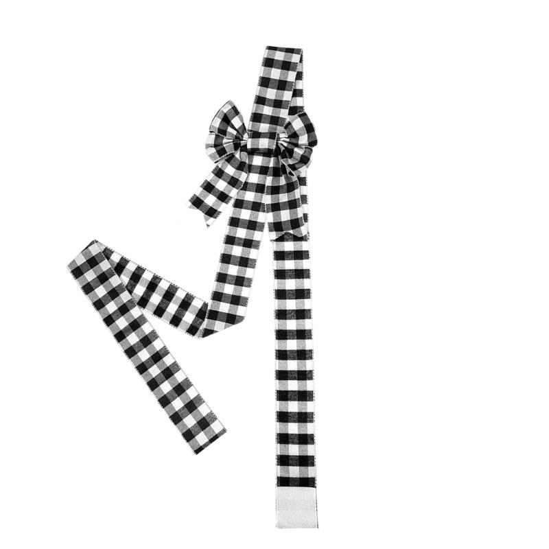 Versatile Festival Bowknot Decoration For Hanging On Doors Wall And Cabinets Polyester Christmas Accent