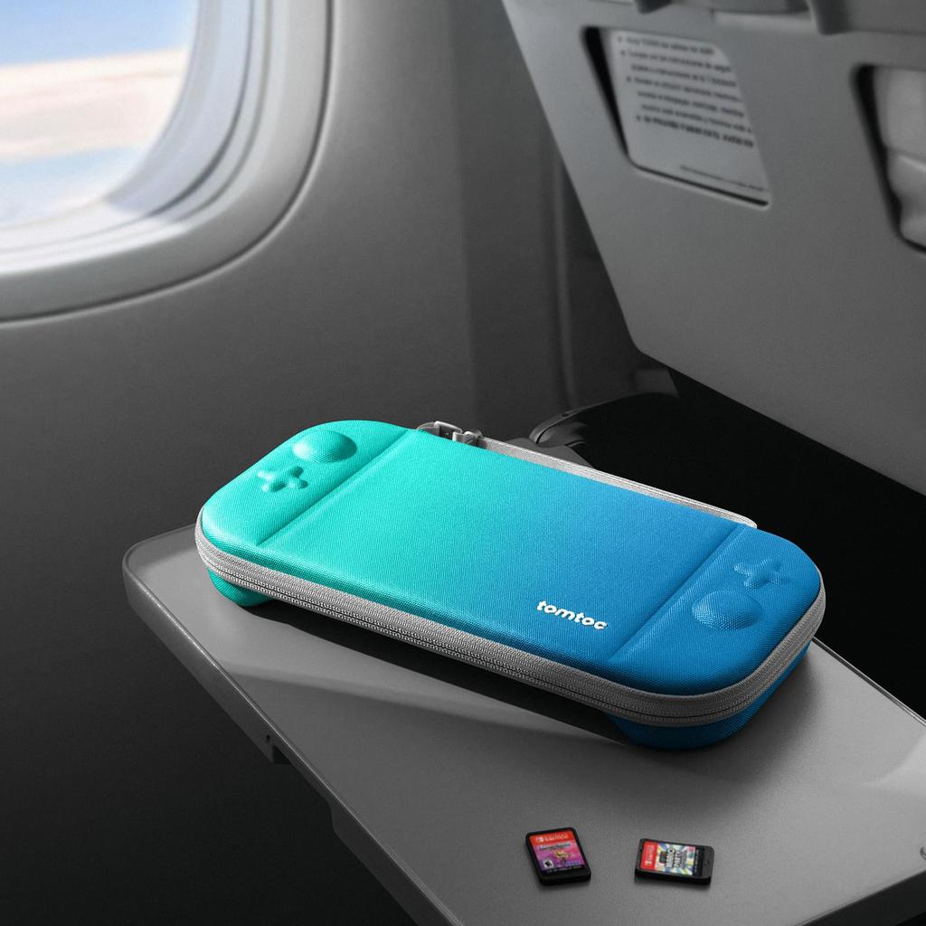 Hard Case for Nintendo Switch 2 by Slim Case for Switch 2 Portable Carrying Hard Holds 12 Game Accessory Neon Blue Tomtoc, 2025, Model, Case,
