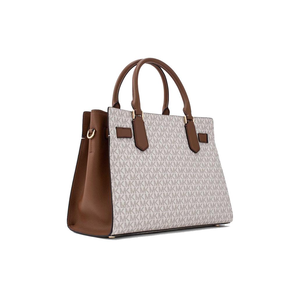 Michael Kors Hamilton Legacy Monogram Lock Commuter Fashion Design Coated Canvas Shoulder Crossbody Tote Bag Medium Women Handbags 35F1GHMS2B-150