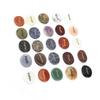 25Pcs Rune Stones Natural Crystal Divination Supplies with Engraved Lettering for Meditation