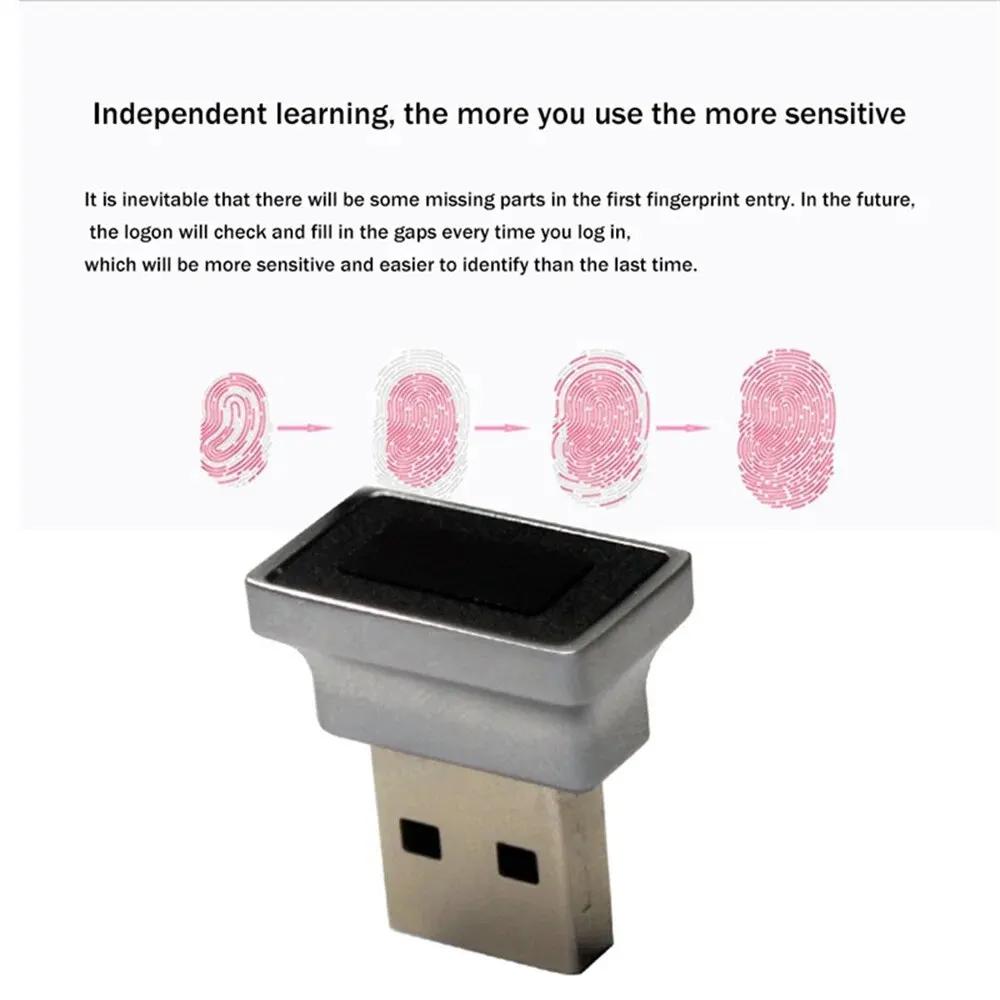 USB Fingerprint Reader for Windows 10 11 Hello Biometric Scanner Padlock Unlock Laptop Accessory Module