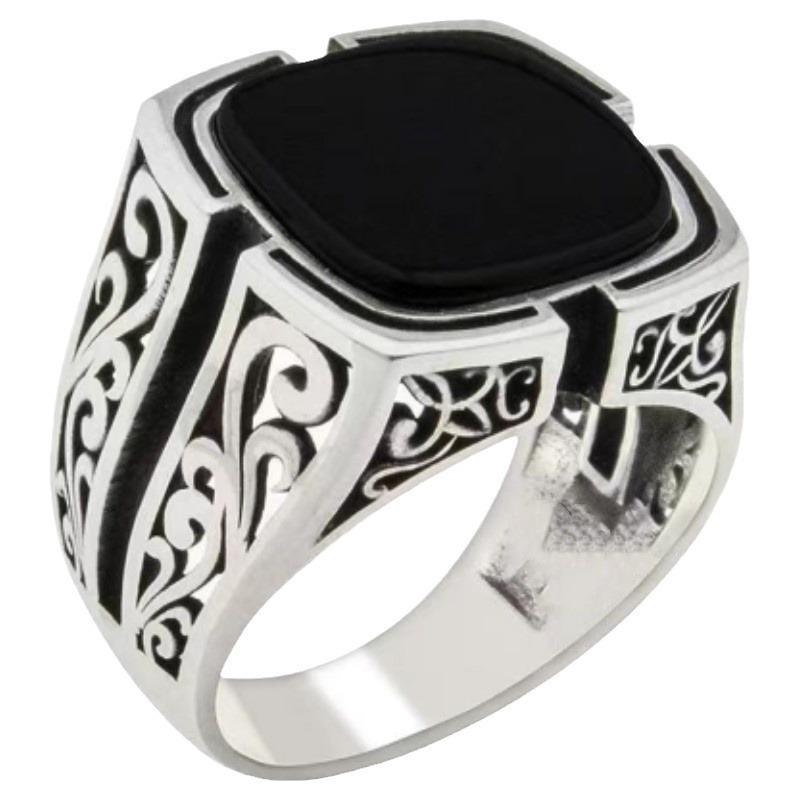 Mystery Totem Pattern Men'S Atmospheric Ring Ring