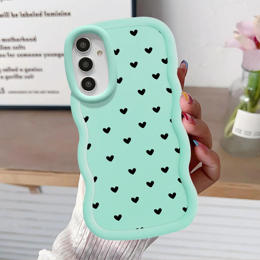 Case for Samsung Galaxy A14 A13 A15 A12 A16 A52 A21s A11 Soft Phone Cover A23 A05 A53 A04 A06 A33 A22 A03 Cartoon Flower Love