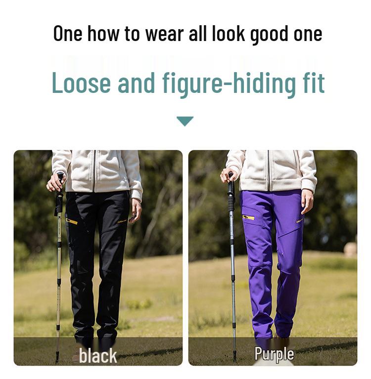 Damskie spodnie polarowe, wiatroodporne i wodoodporne na jesień/zimę do wędrówek i alpinizmu