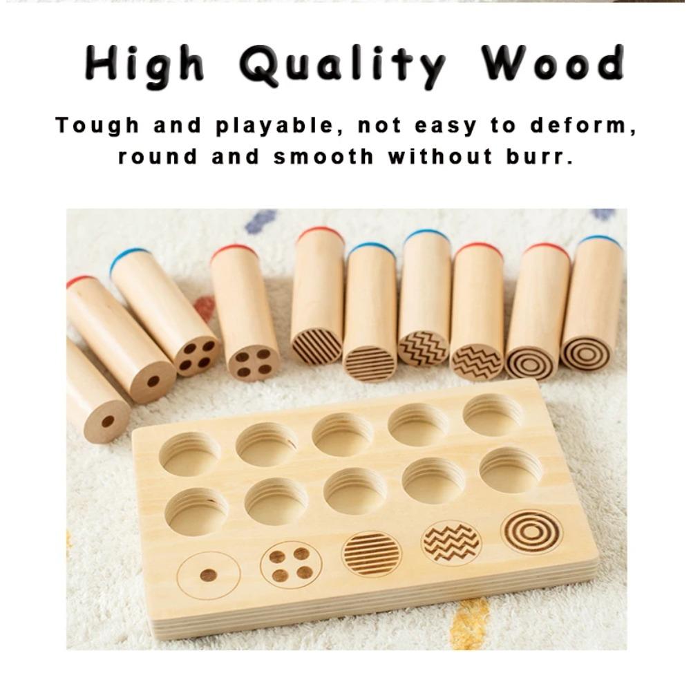 Zabawki sensoryczne dla dzieci Tablica dotykowa Gra w dopasowywanie i sortowanie Trening słuchowy Pomoce dydaktyczne do wczesnej edukacji Drewniana zabawka Montessori