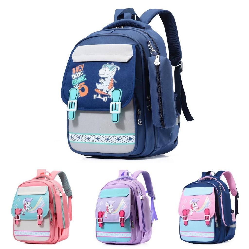 Modern Oxford Cloth Children's Backpack With Animal Print For Boys And Girls