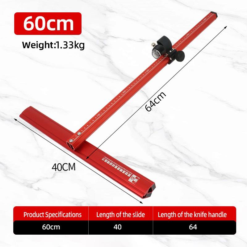 Multi-functional Aluminum Alloy Tile and Glass Push Cutter with Roller Blade