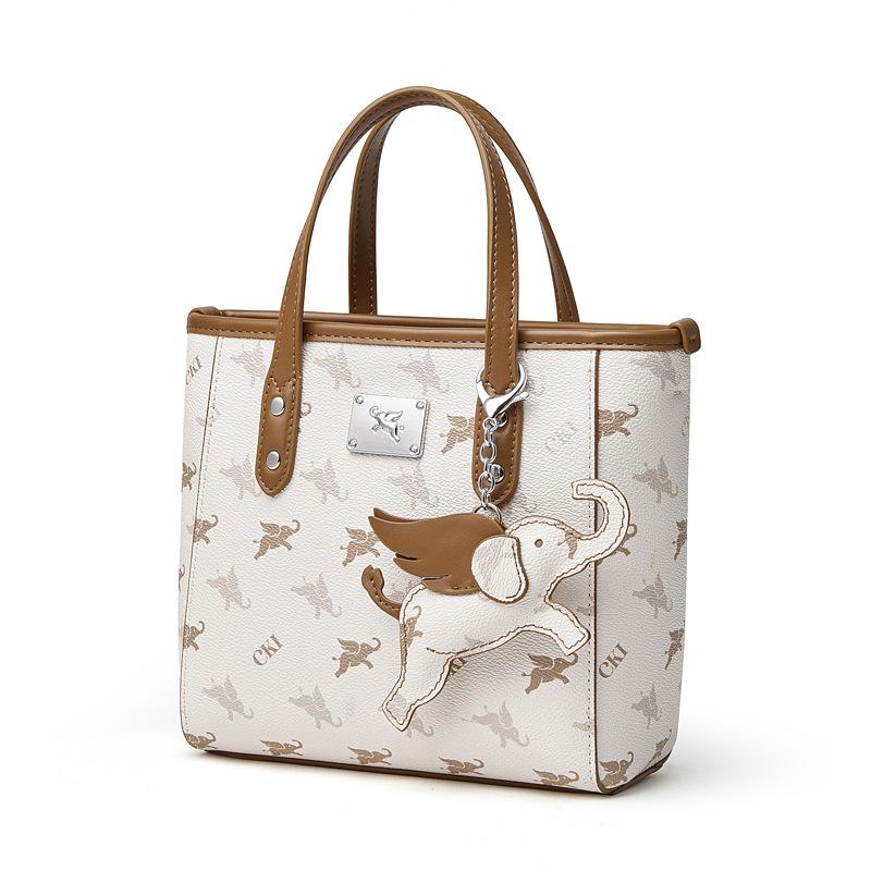 

Flying Elephant Printed Tote Bag Women S High-End Vegetable Basket Bag Trendy Commuter Handbag Single Shoulder Messenger Bag 18*9*18.5