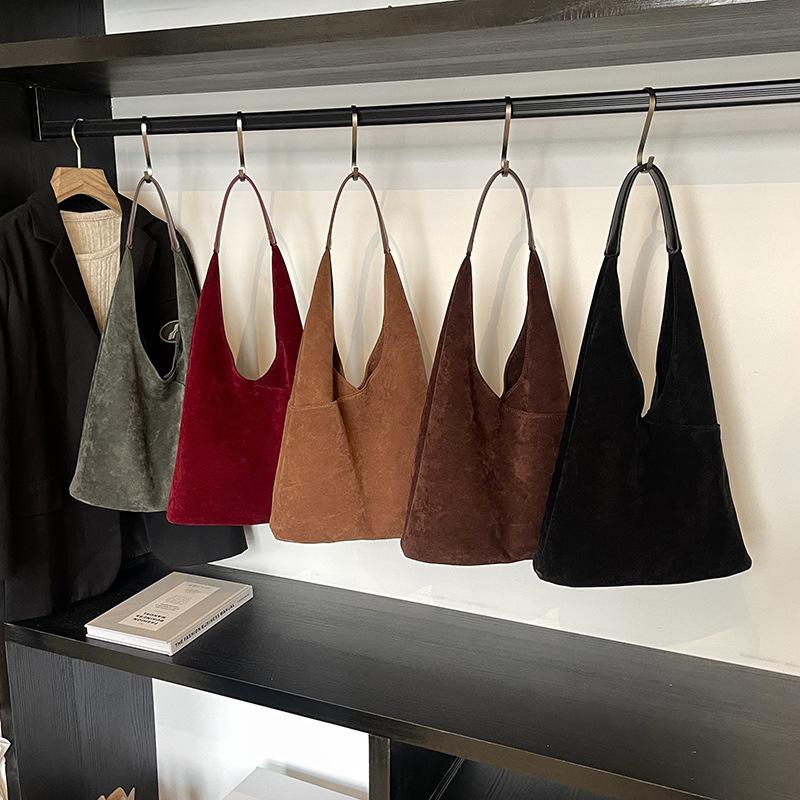 Autumn And Winter Retro Premium Tote Bag Women'S Simple Casual Fashion Large-Capacity Commuter Shoulder Bag