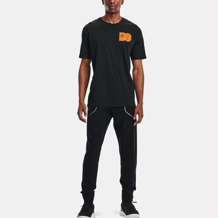 Under Armour Curry Series Sports Casual Short Sleeve T-Shirt Men Tops Black 1364968-001