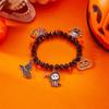 Halloween Wraith Pumpkin Bat Alloy Bracelet Lightweight Jewelry Beaded Wrist Chain Bangle For Women And Girls