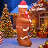 4.9FT Xmas Holiday Inflatable Yard Decor LED Gingerbread Man Candy Cane Outdoor Lawn Garden Toy Supplie Home Decor Ornament Gift
