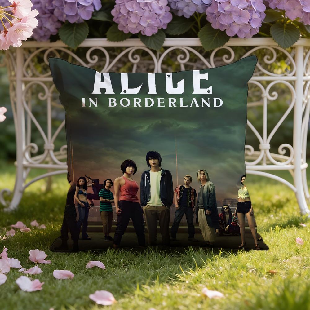 Korean TV A-Alice In B-Borderland Cushion Cover Home & Car Dual-Scene Pillow Cover: Reversible for Premium Comfort