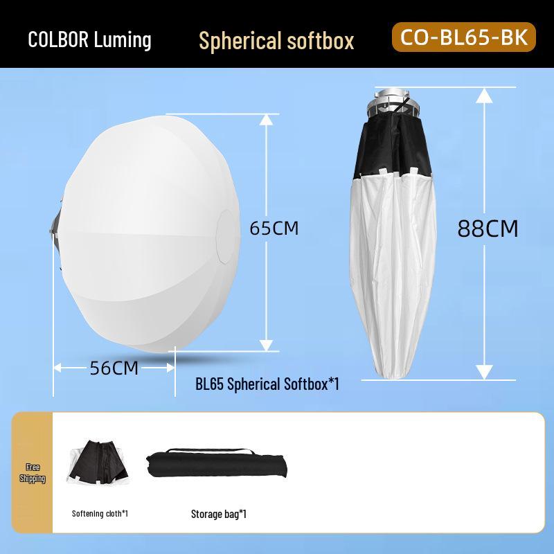 8-Light Parabolic Softbox with Quick Release, Double Layer Diffuser (45/65/90CM) - Bowens Mount for Photography