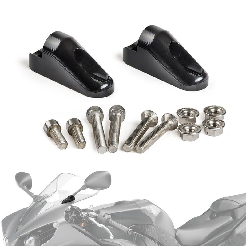 Motorcycle Rearview Mirrors Side Mirror Mounting Adapters for Honda CBR600RR 2009-2016 CBR600F 2011-2015 CBR125R/250R 2011-2014
