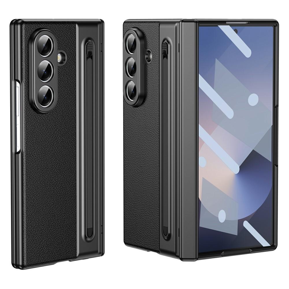 Case for Galaxy Z Fold7 - PC+Leather/PU, Black