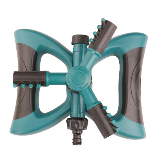 Lawn Sprinkler Leakproof 3 Arm Design 360-Degree Rotatable Irrigation System Universal Simple Installation Adjustable Water Sprinkler