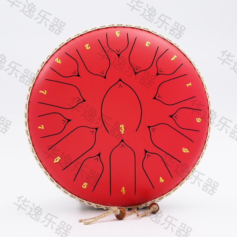 

13-Inch Lotus Sanskrit Steel Tongue Drum - Ethereal Sound Instrument