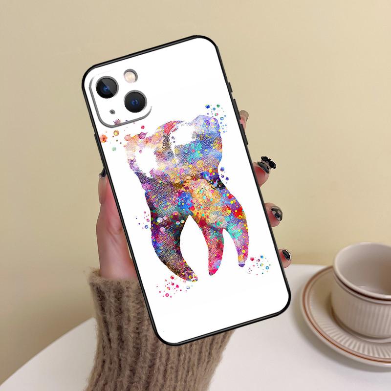 The Dentist Tooth Phone Case For iPhone 15 Pro Max 11 12 13 14 16 17 Pro Max mini Plus 16e 17 Air Cover Funda