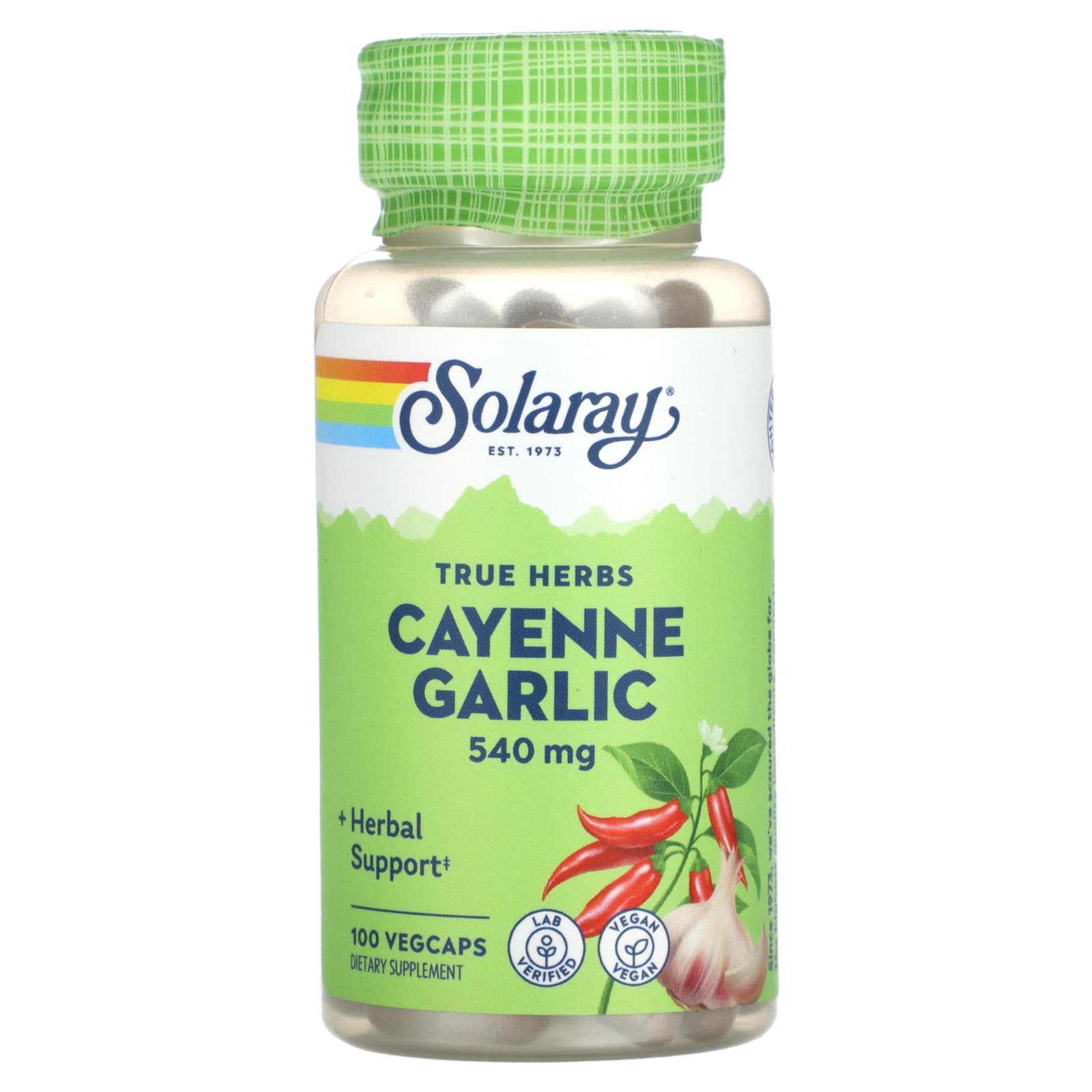 

True Herbs, Cayenne Garlic, 540Mg, 100 Veggie Caps