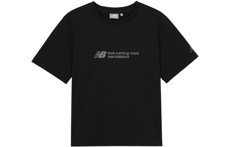 New Balance Set in Sleeve T Shirt Women s Black 5ED24092-BK L