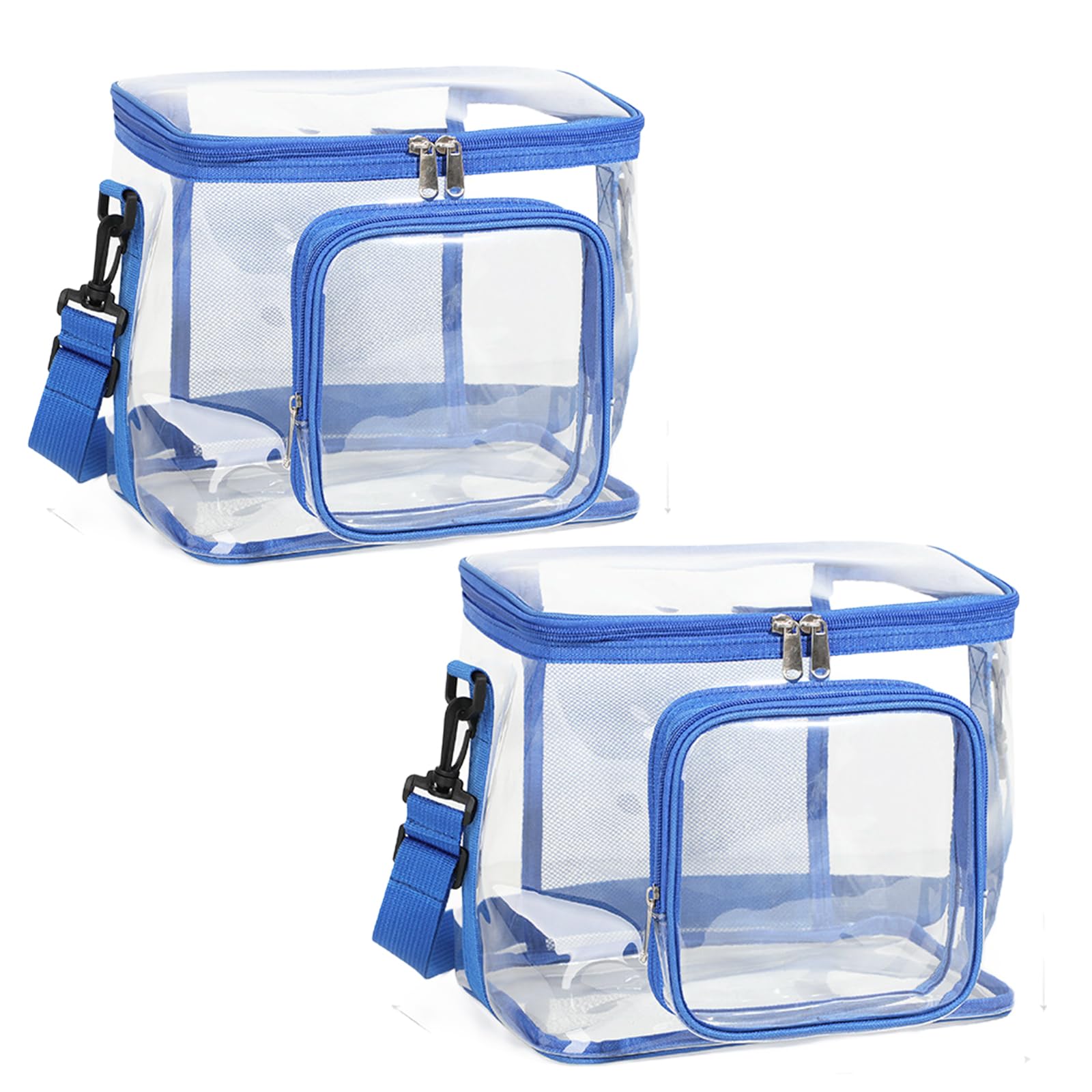 

Siomlana Прозрачная ПВХ Водонепроницаемая Косметичка Прозрачная Сумка-Косметичка Большая из 2 частей, Сумка, Сумка, Вместимость, Путешествия, Макияж, Спорт, Водонепроницаемая, синий