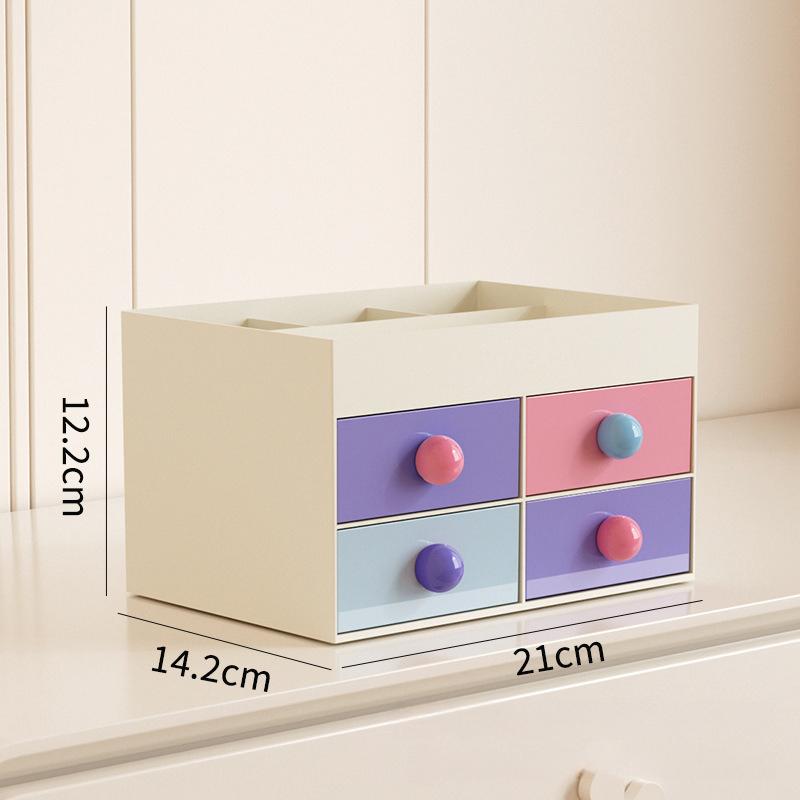 Desktop Drawer-Style Storage Box Dopamine Ins Style Student Desk Stationery Organization Large-Capacity Stackable Storage Rack