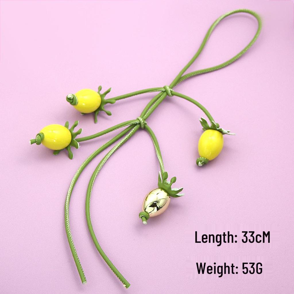 European & American Fruit Tomato Beaded Bag Charm Ornament