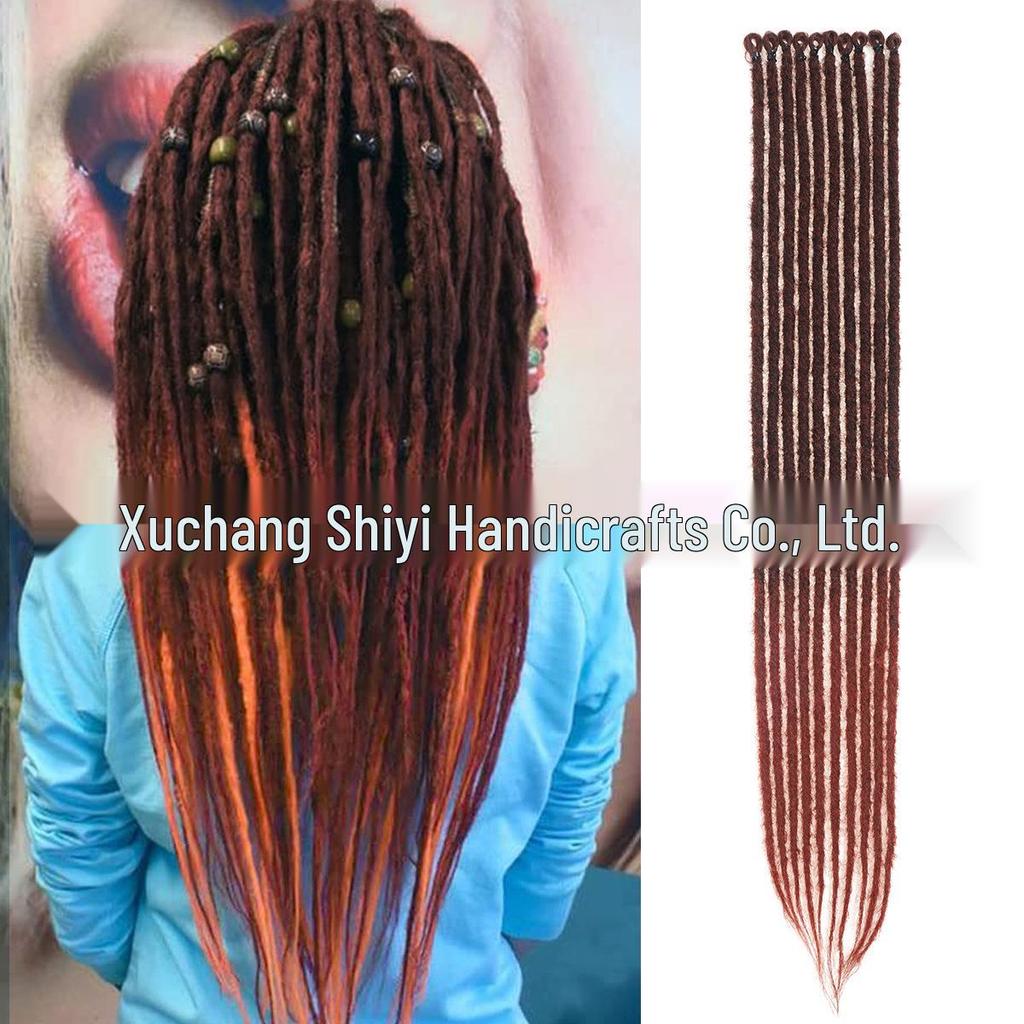 24" Multicolor Gradient Reggae Dreadlock Wig for Women