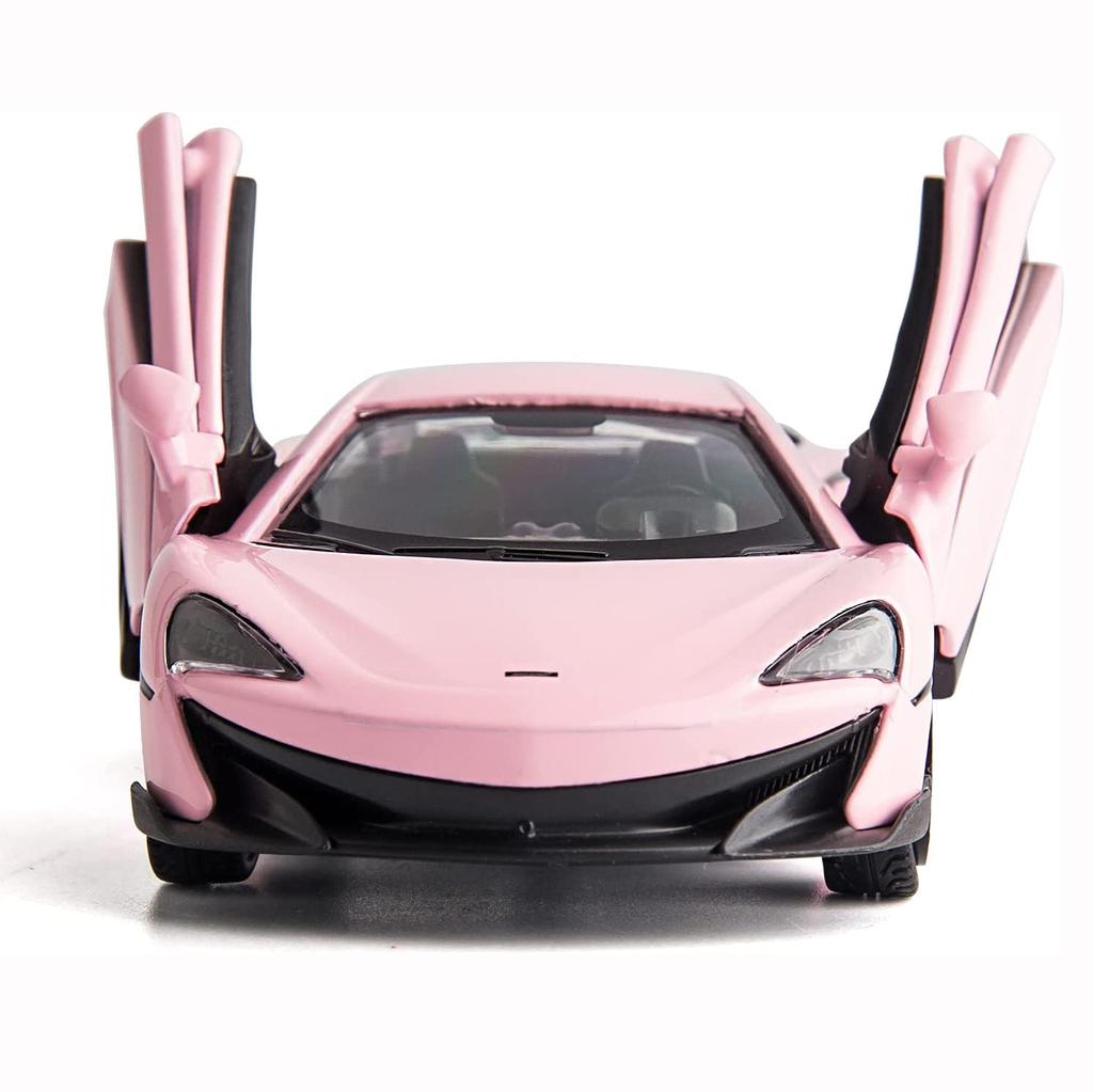 1:36 skala odlewany aluminiowy Model samochodu McLaren 600LP zabawka samochód, pojazdy typu pull back zabawka samochód dla małych dzieci dzieci chłopcy dziewczęta prezent