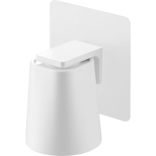 Yamazaki Tower Floating Storage Cup, Mini, Film Hook, Magnetic Mouthwash Tumbler, White, 5cm W X 5cm D X 5.5cm H, 10131