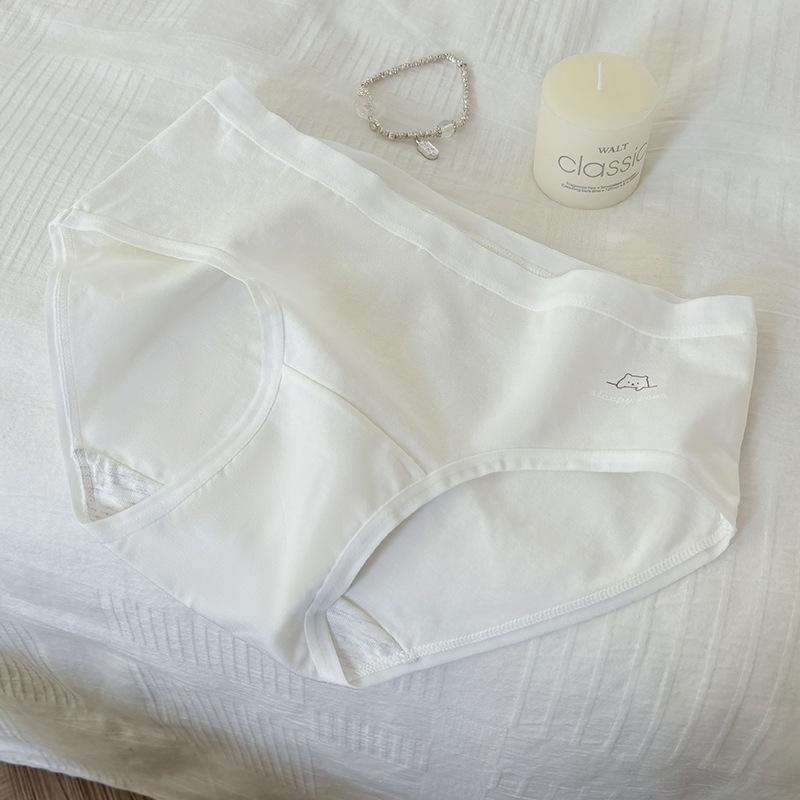 Morandi Color Pure Cotton Panties Breathable Antibacterial Hip Hugging Elastic Triangle Women’s Panties