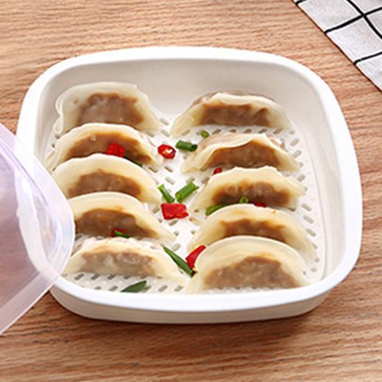 Vegetable Steamer Box Stackable Design Steaming Tray with Lid Microwave