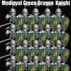 Medieval Military Soldier Series Building Blocks Castle Black Eagle Green Dragon Knights Figures Militia Accessories Bricks Toys