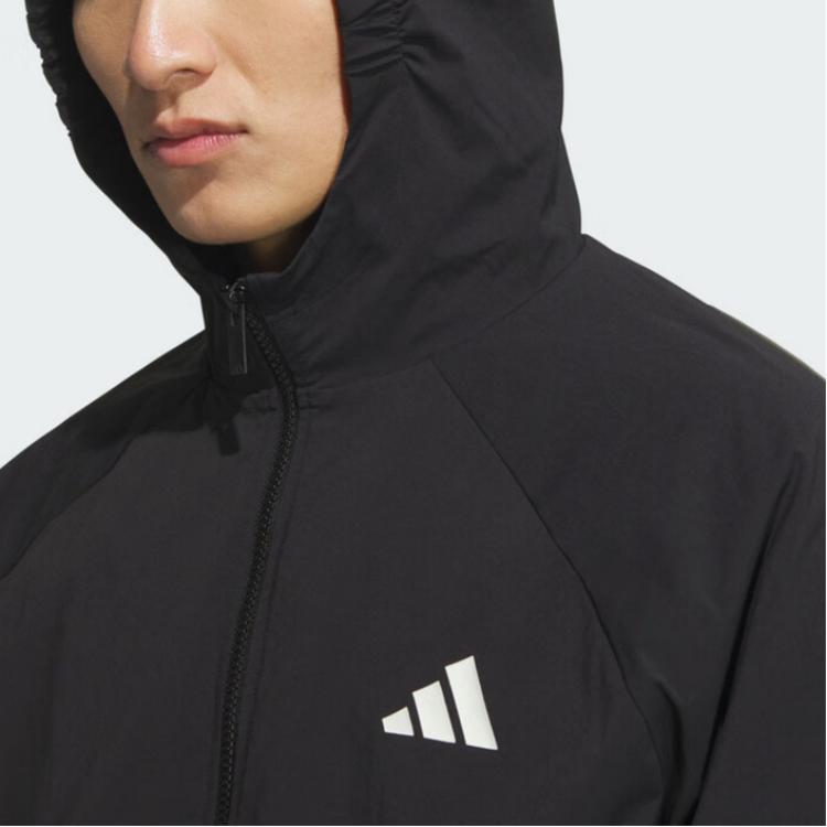 adidas Rahat Çok Yönlü Spor Günlük Kapüşonlu Dokuma Fermuarlı Ceket Erkek Ceketleri KB9136
