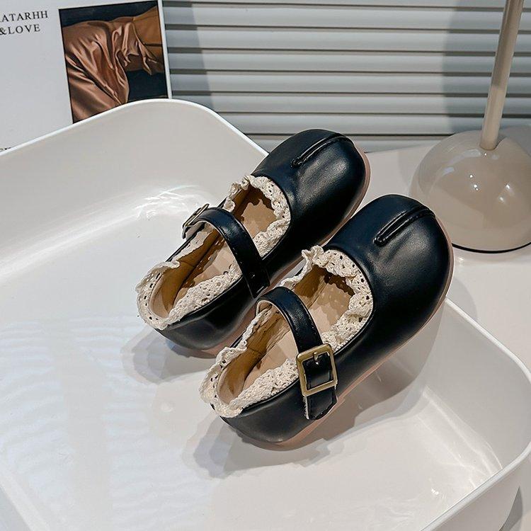 Girls' small leather shoes 2025 spring new children's shoes soft-soled princess shoes spring and autumn women's treasure single shoes black girl