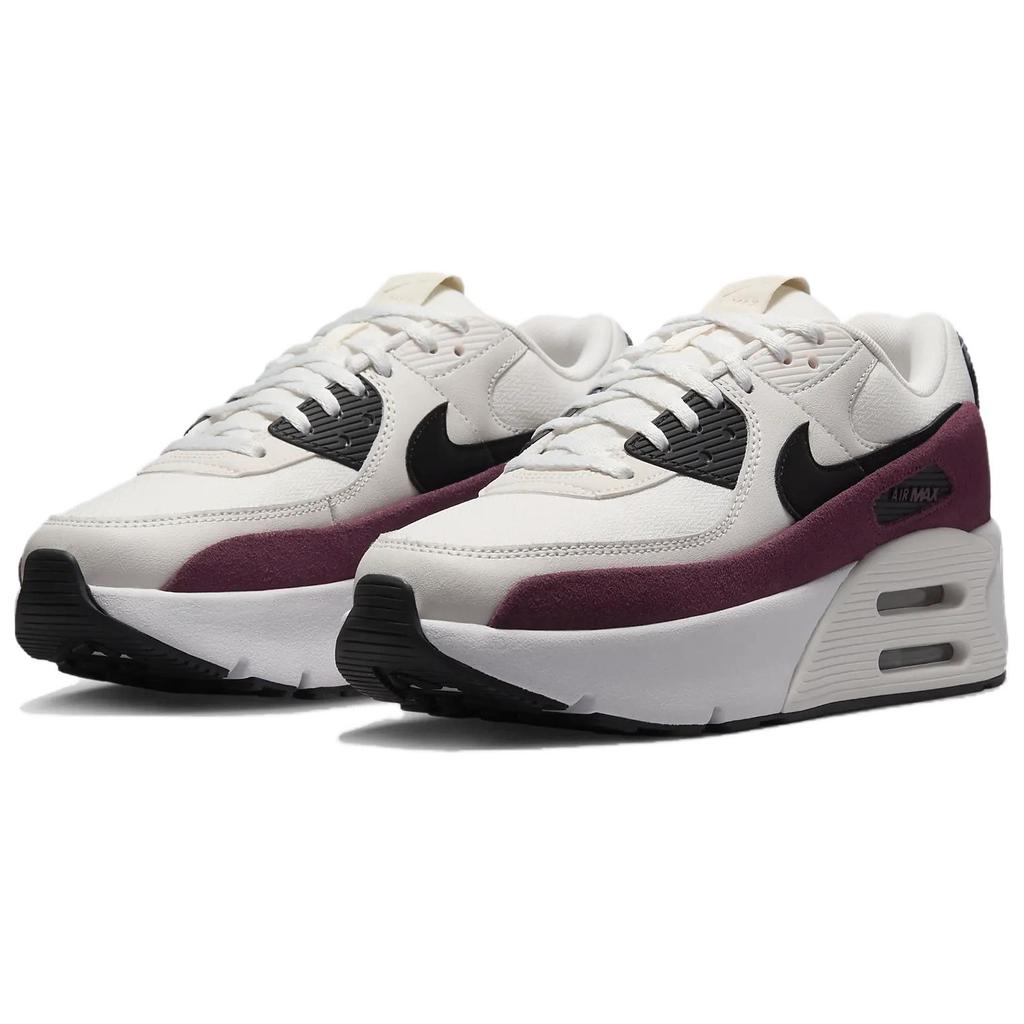 New Nike Air Max 90 LV8 Sail Night Maroon Phantom Black Women's FD4328-107