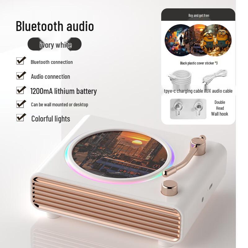 High-Quality Retro Bluetooth Speaker for Home, Camping, or Birthdays