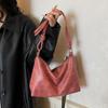 Yogodlns Lässige Modische Damen Schultertasche Einfacher Urbaner Stil PU-Material Große Kapazität Tägliche Kombination Crossbody Boston Tasche