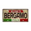Mfoever Tin Italy License Plates for Wall Art Decoration Metal Tin Signs Vintage Tags Metal Automotive Signs For Cafe Bar Club Garage Pubs