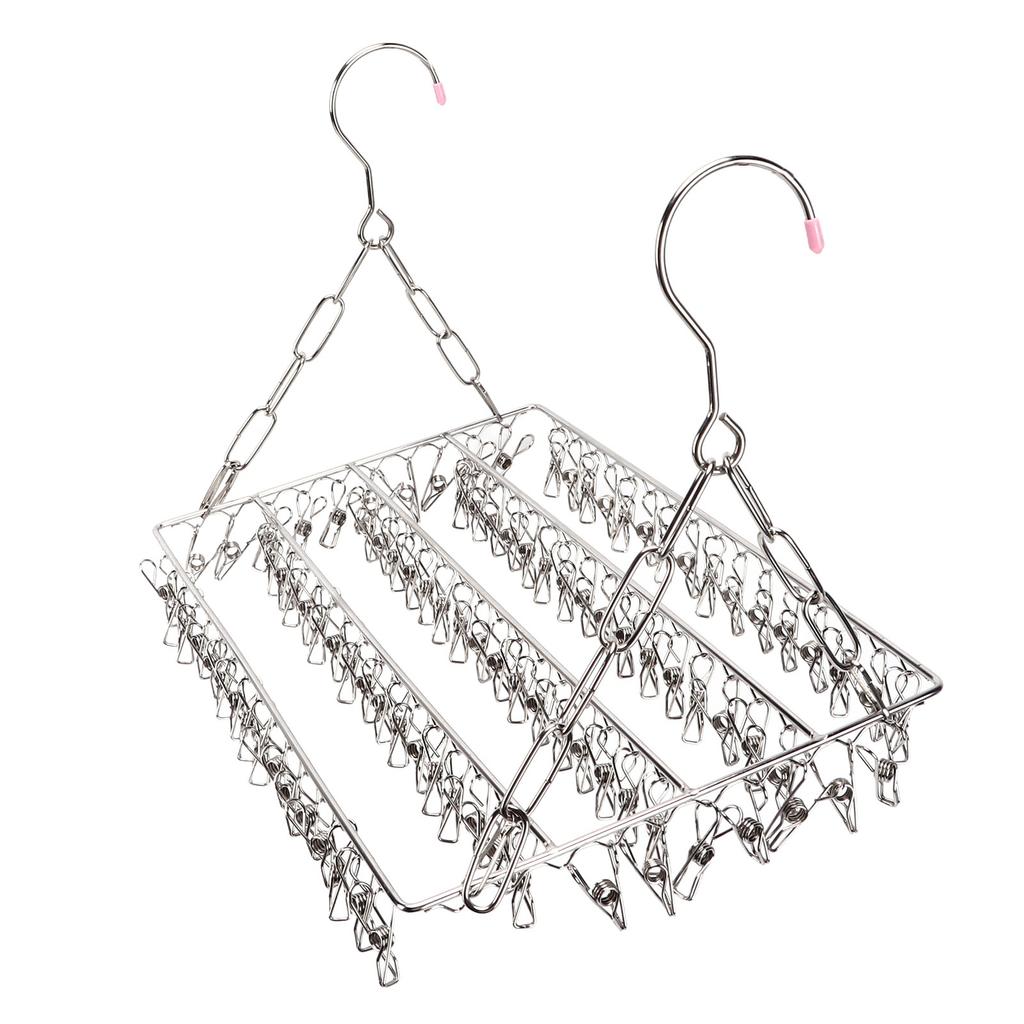 Laundry Drying Rack Stainless Steel Multifunctional Hanging Silver Clothes Drying Rack for Hanging