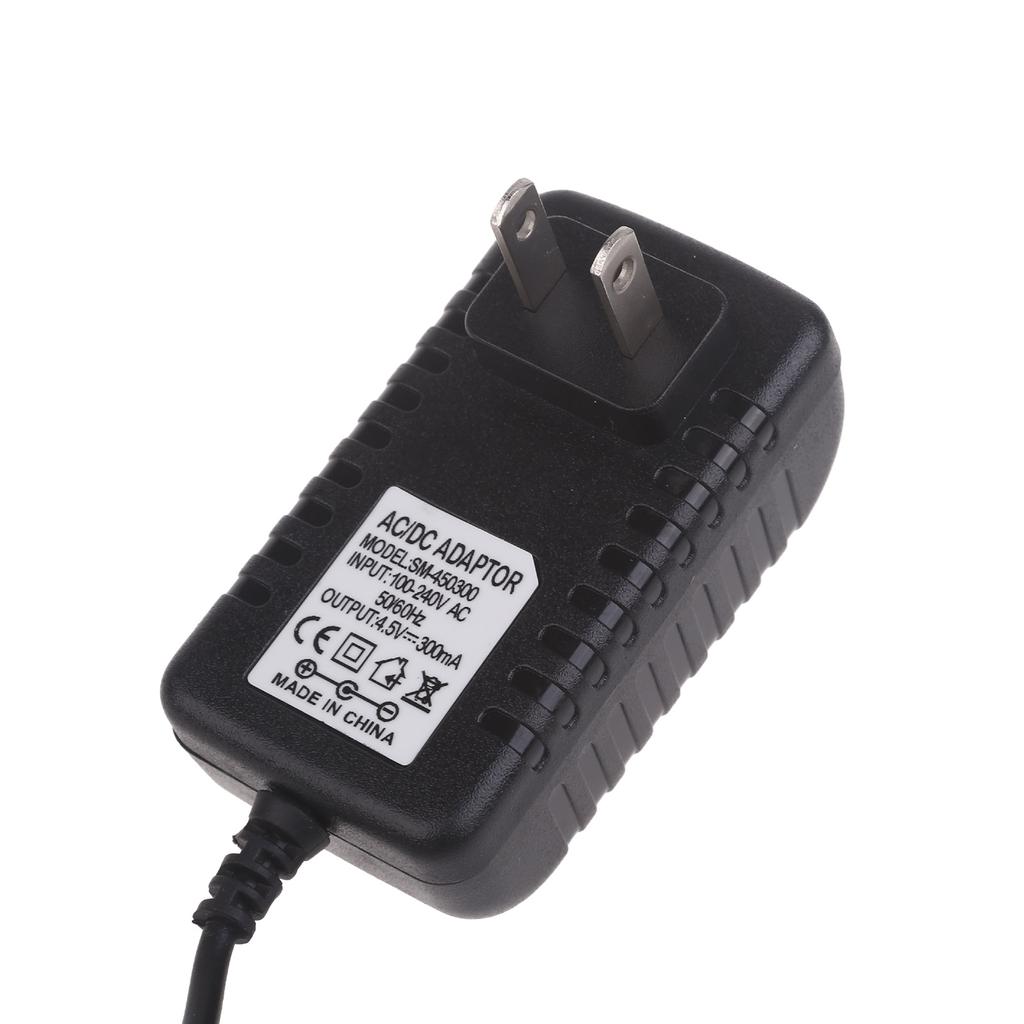 4.5V 1A/4.5V 300mA Adapter Power Supply Cord Cable Wall Charger 5.5x2.5mm Tip Negative Sleeve Positive for LED Lights